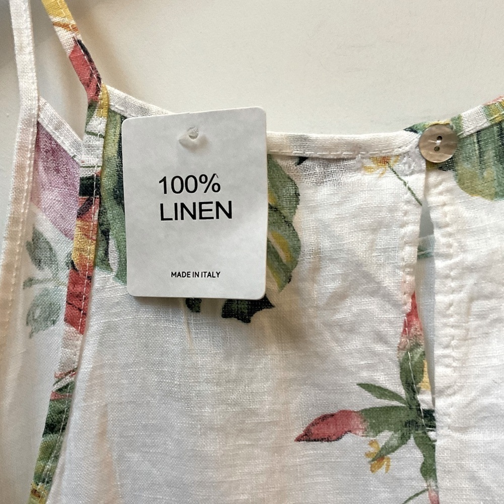 Lungo L’Arno 100% Italian Linen Sun Dress NWT - Picture 4 of 5